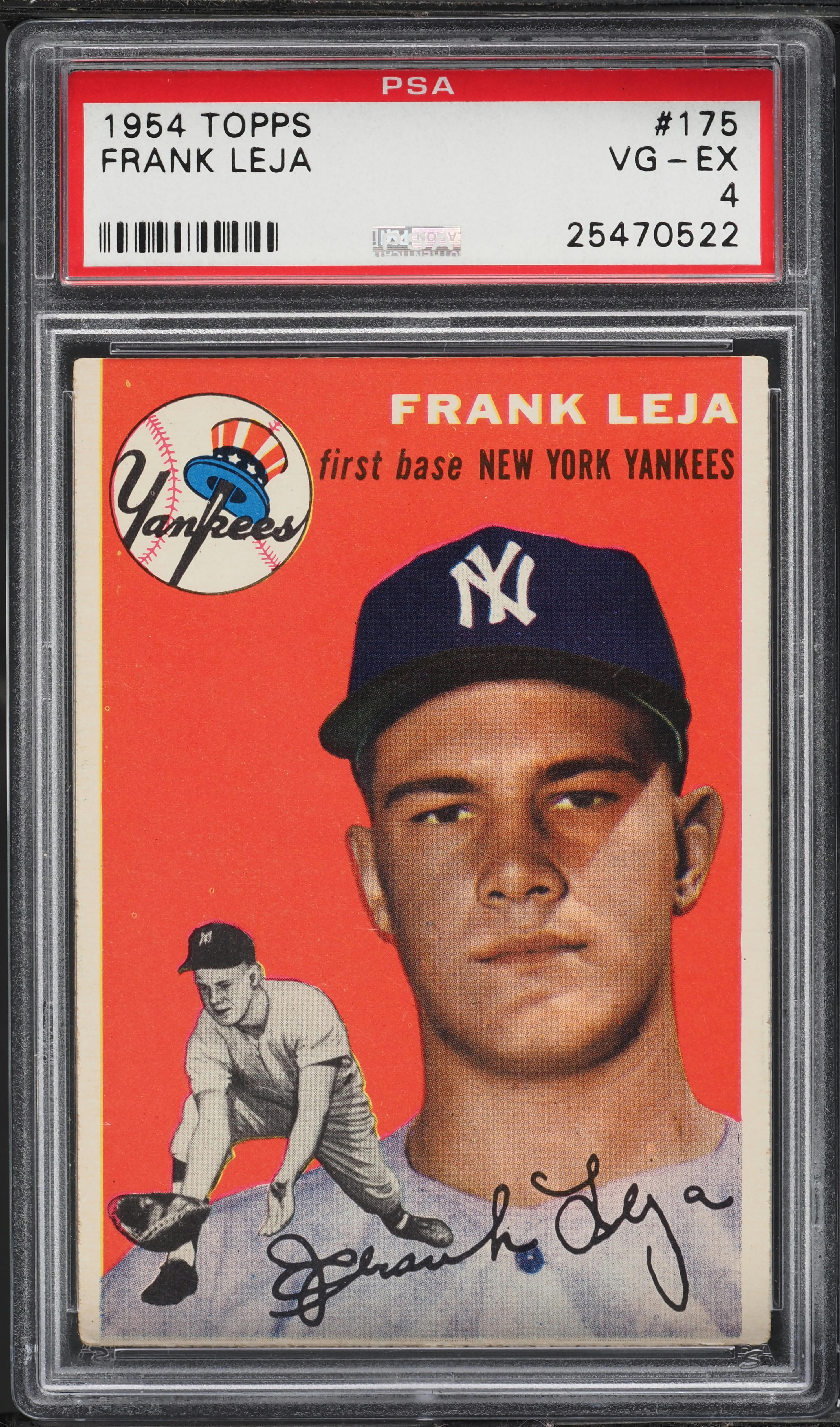 1954 Topps Frank Leja ROOKIE #175 PSA 4 VGEX