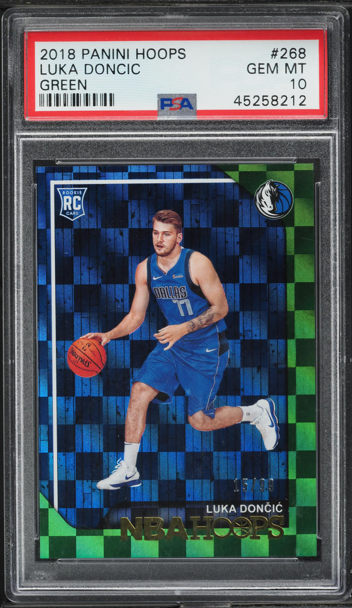 2018 Hoops Green Luka Doncic ROOKIE /99 #268 PSA 10 GEM MINT