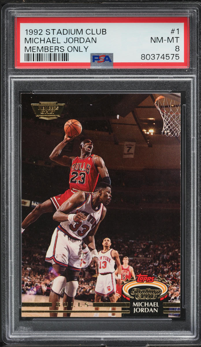 1992 Stadium Club Members Only Michael Jordan #1 PSA 8 NM-MT