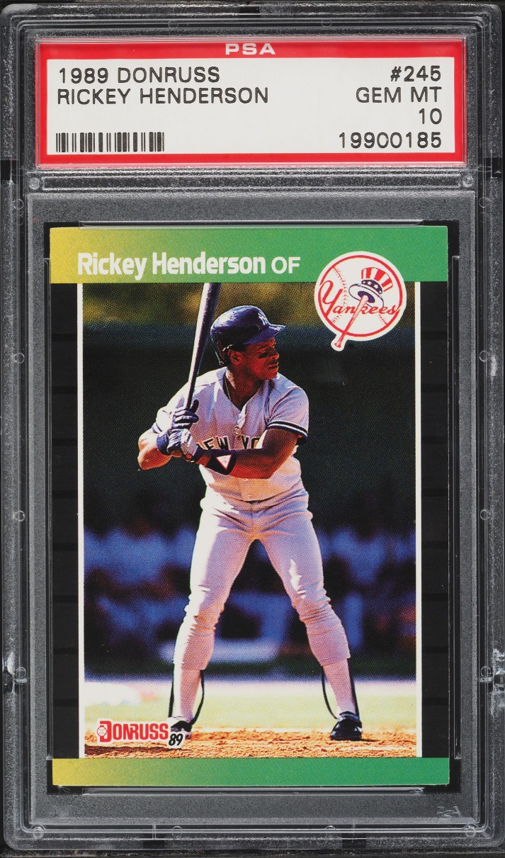 1989 Donruss Rickey Henderson #245 PSA 10 GEM MINT
