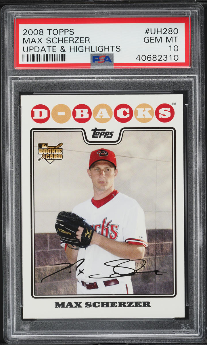 2008 Topps Update & Highlights Max Scherzer ROOKIE #UH280 PSA 10 GEM MINT