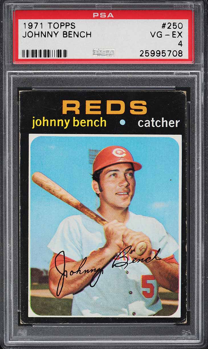 1971 Topps Johnny Bench #250 PSA 4 VGEX