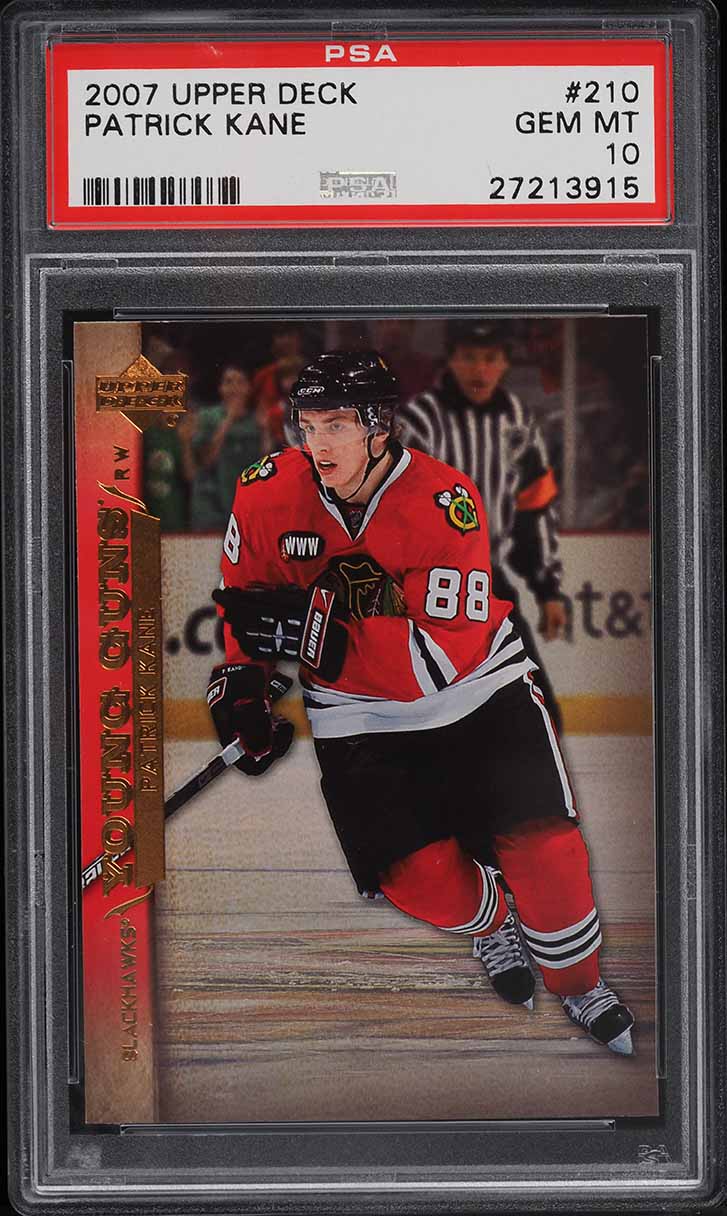 2007 Upper Deck Young Guns Patrick Kane ROOKIE #210 PSA 10 GEM MINT