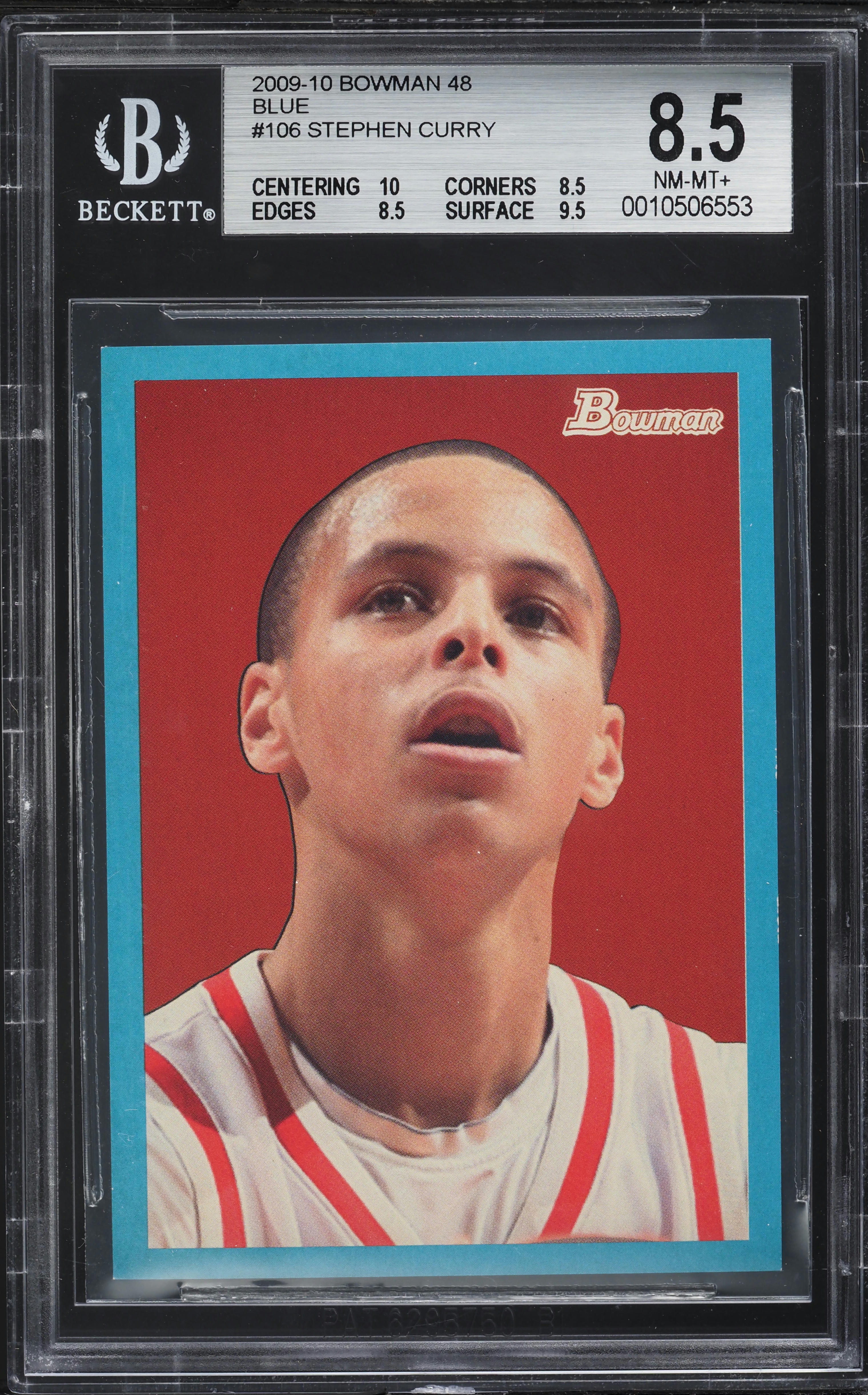 2009 Bowman '48 Blue Stephen Curry ROOKIE /1948 #106 BGS 8.5 NM-MT+