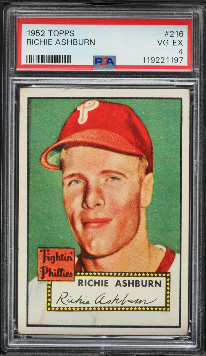 1952 Topps Richie Ashburn #216 PSA 4 VGEX