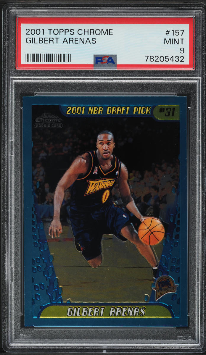 2001 Topps Chrome Gilbert Arenas ROOKIE #157 PSA 9 MINT