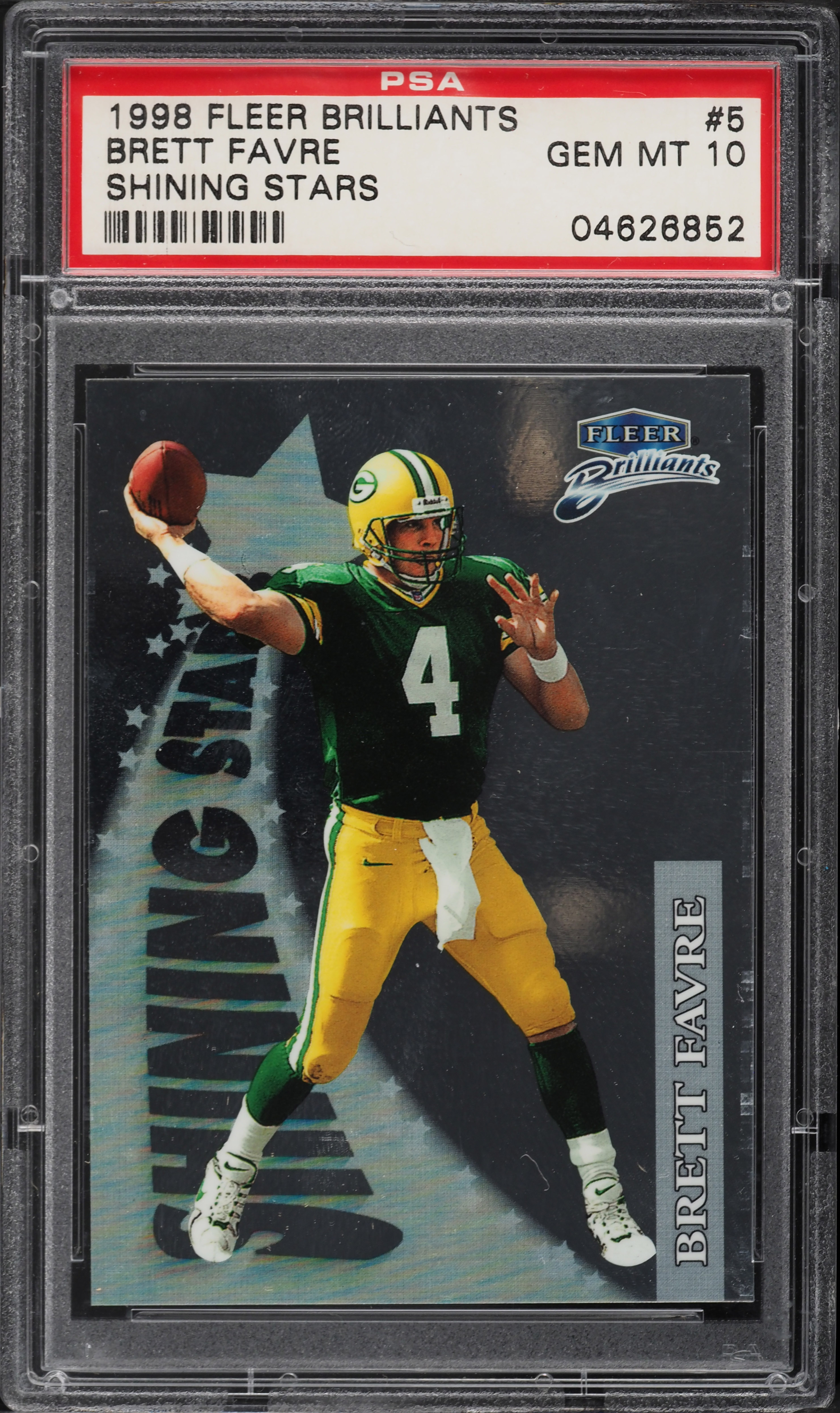 1998 Fleer Brilliants Shining Stars Brett Favre #5 PSA 10 GEM MINT