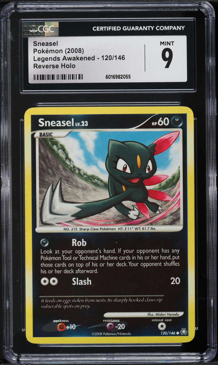 2008 Pokemon DP Legends Awakened Reverse Holo Sneasel #120 CGC 9 MINT