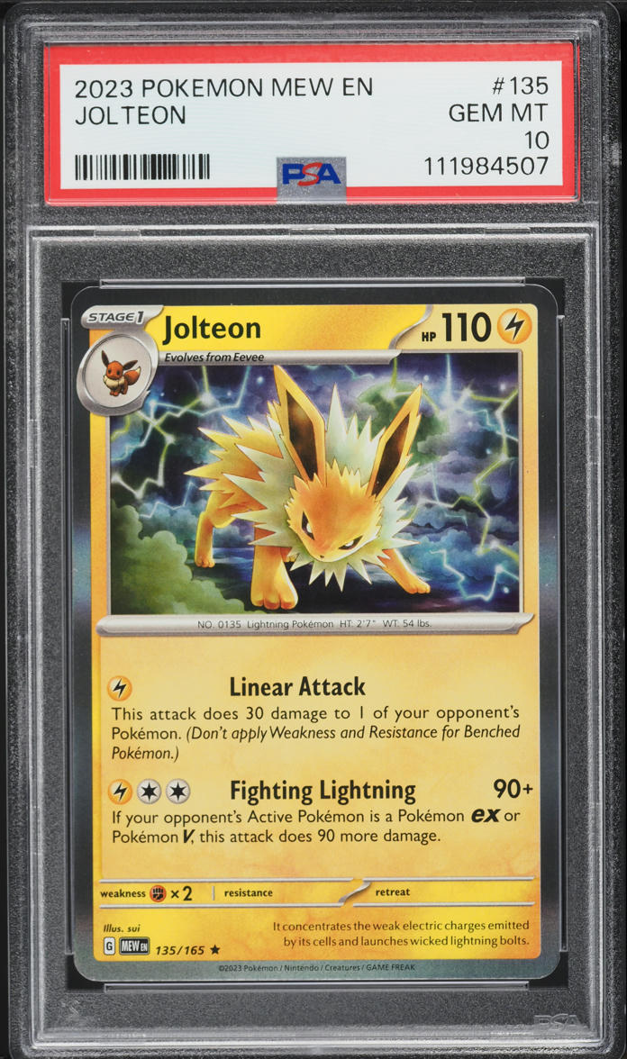 2023 Pokemon Scarlet & Violet 151 Jolteon #135 PSA 10 GEM MINT