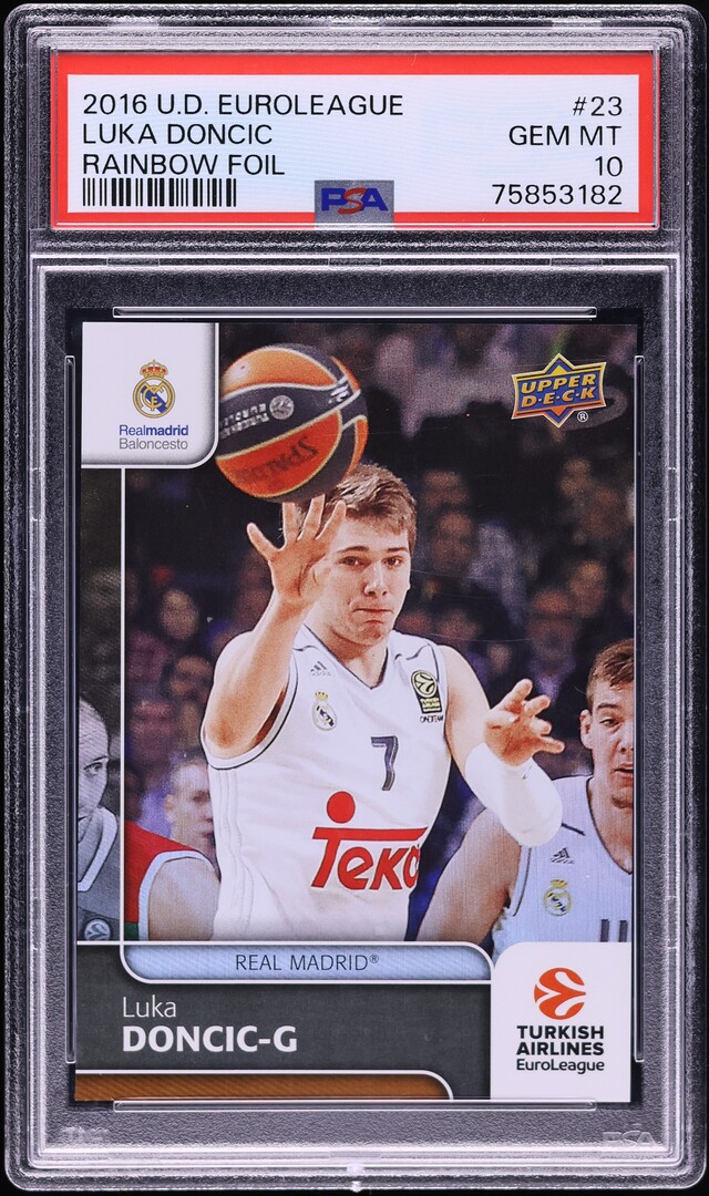 2016 Upper Deck Euroleague Rainbow Foil Luka Doncic ROOKIE #23 PSA 10 GEM MINT