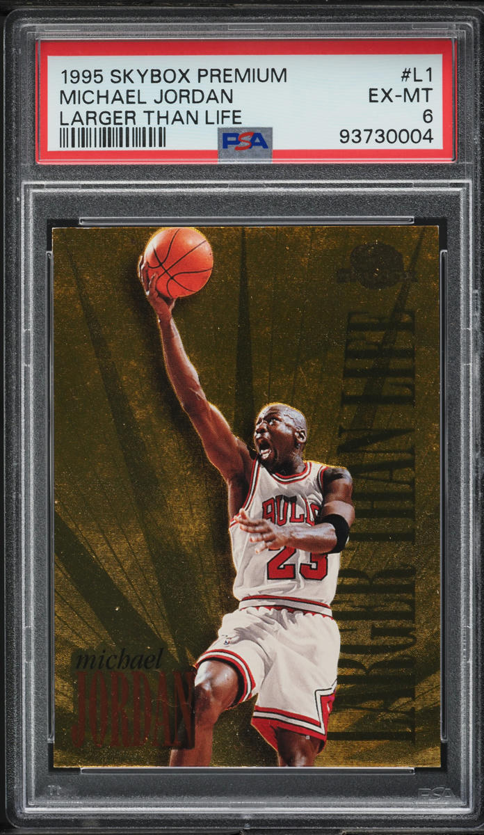 1995 Skybox Premium Larger Than Life Michael Jordan #L1 PSA 6 EXMT