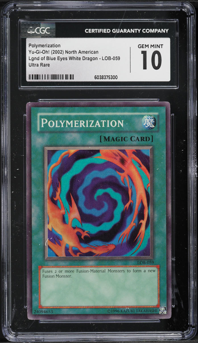 2002 Yu-Gi-Oh! Legend Of Blue-Eyes Polymerization #LOB-059 CGC 10 GEM MINT