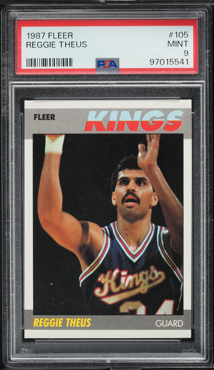 1987 Fleer Basketball Reggie Theus #105 PSA 9 MINT
