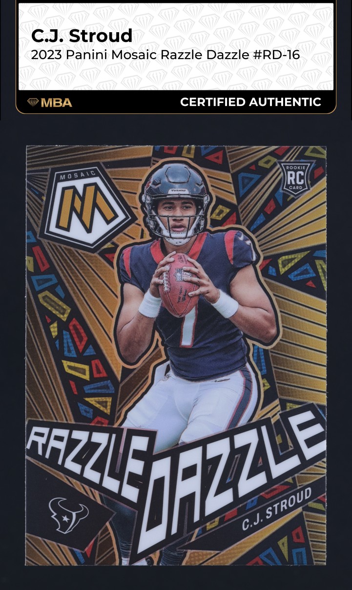 2023 Panini Mosaic Razzle Dazzle C.J. Stroud ROOKIE #RD-16 MBA AUTH