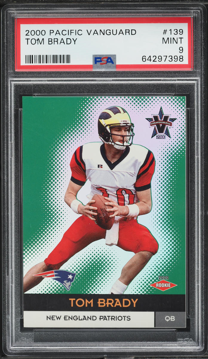 2000 Pacific Vanguard Tom Brady ROOKIE /762 #139 PSA 9 MINT