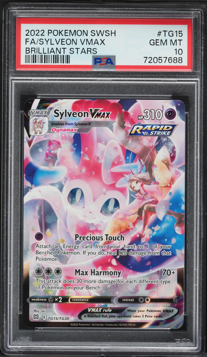 2022 Pokemon SWSH Brilliant Stars CHR Sylveon VMAX #TG15 PSA 10 GEM MINT