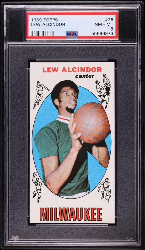 1969 Topps Basketball Lew Alcindor ROOKIE #25 PSA 8 NM-MT