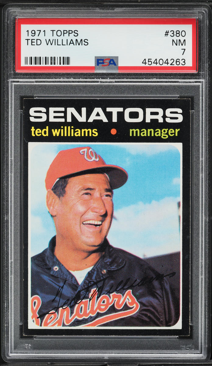 1971 Topps Ted Williams #380 PSA 7 NRMT