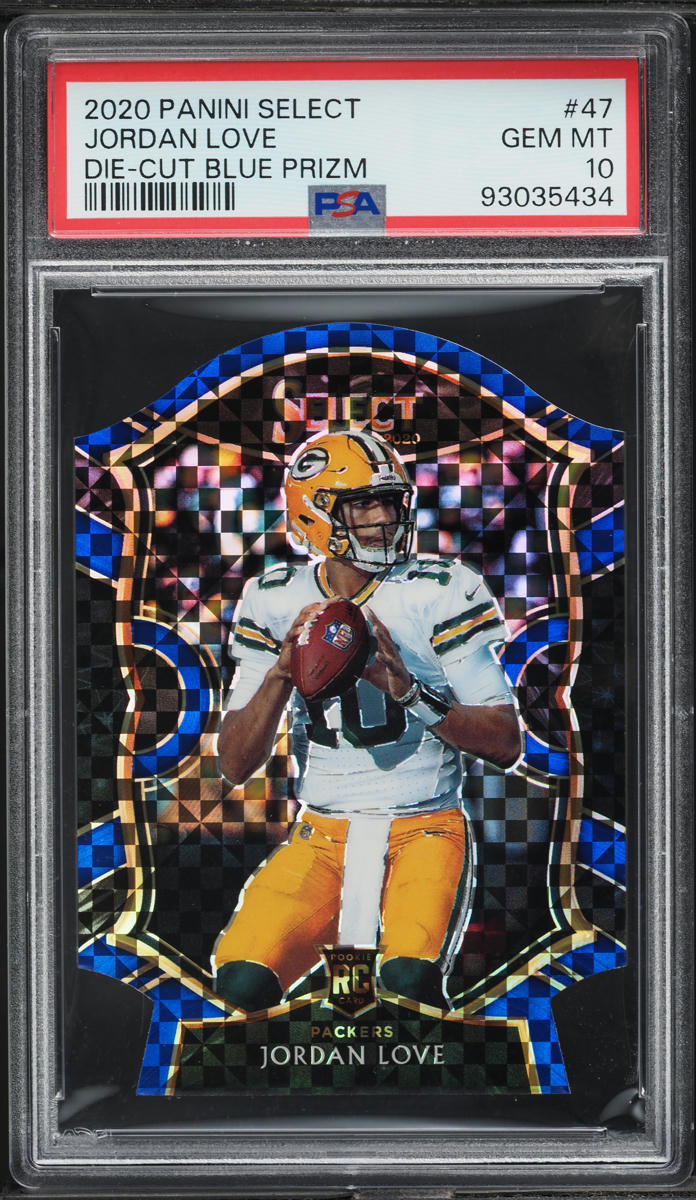 2020 Select Concourse Blue Prizm Die-Cut Jordan Love ROOKIE #47 PSA 10 GEM MINT
