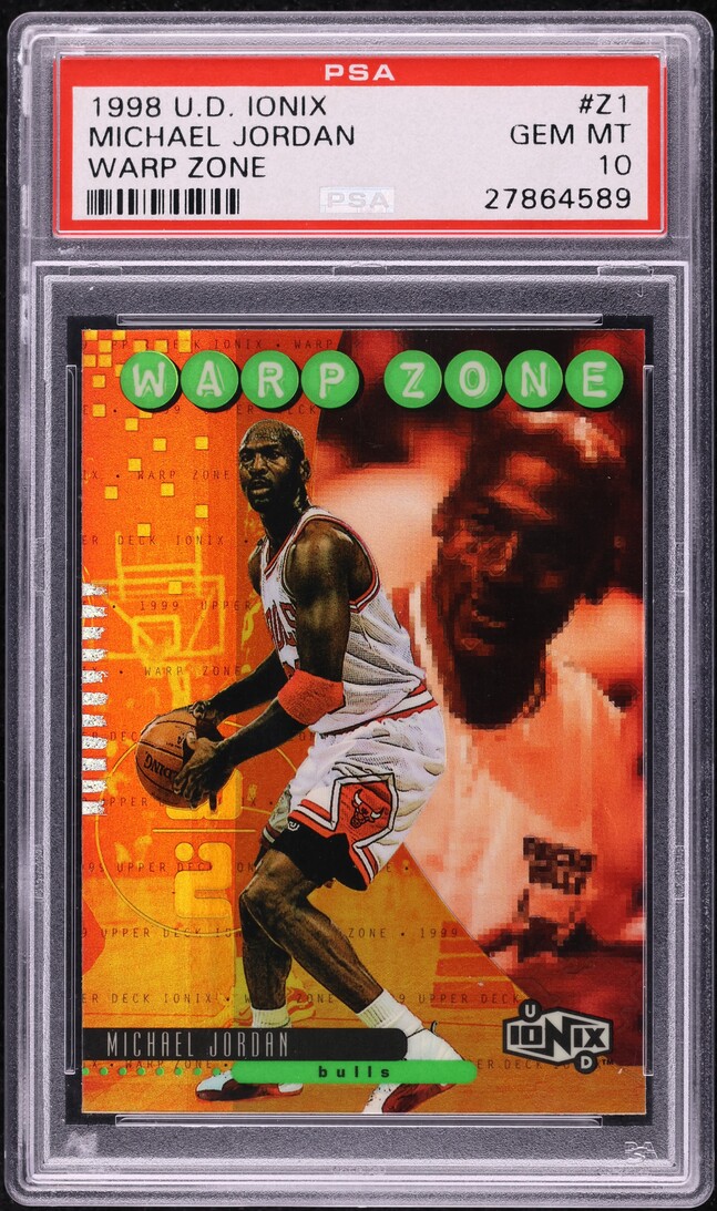 1998 Upper Deck Ionix Warp Zone Michael Jordan #Z1 PSA 10 GEM MINT