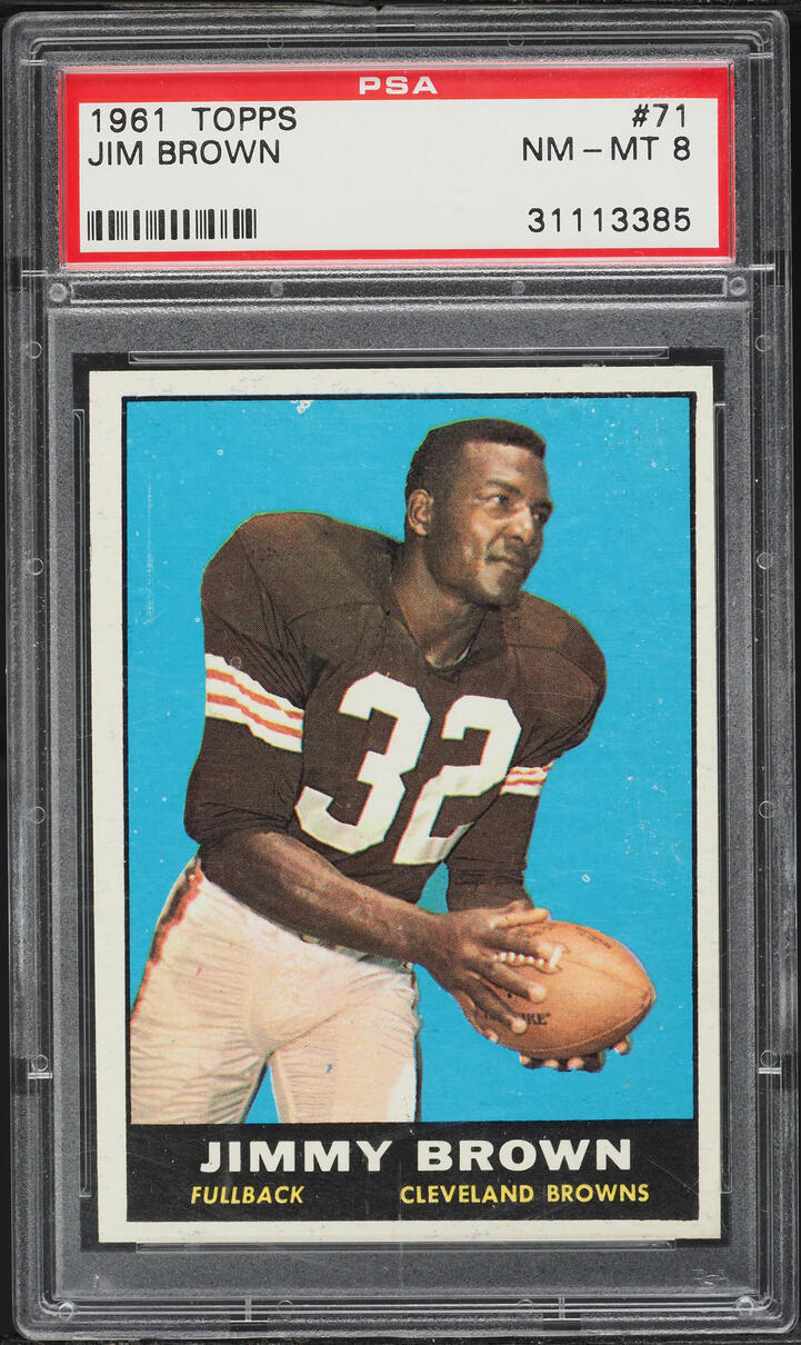 1961 Topps Football Jim Brown #71 PSA 8 NM-MT