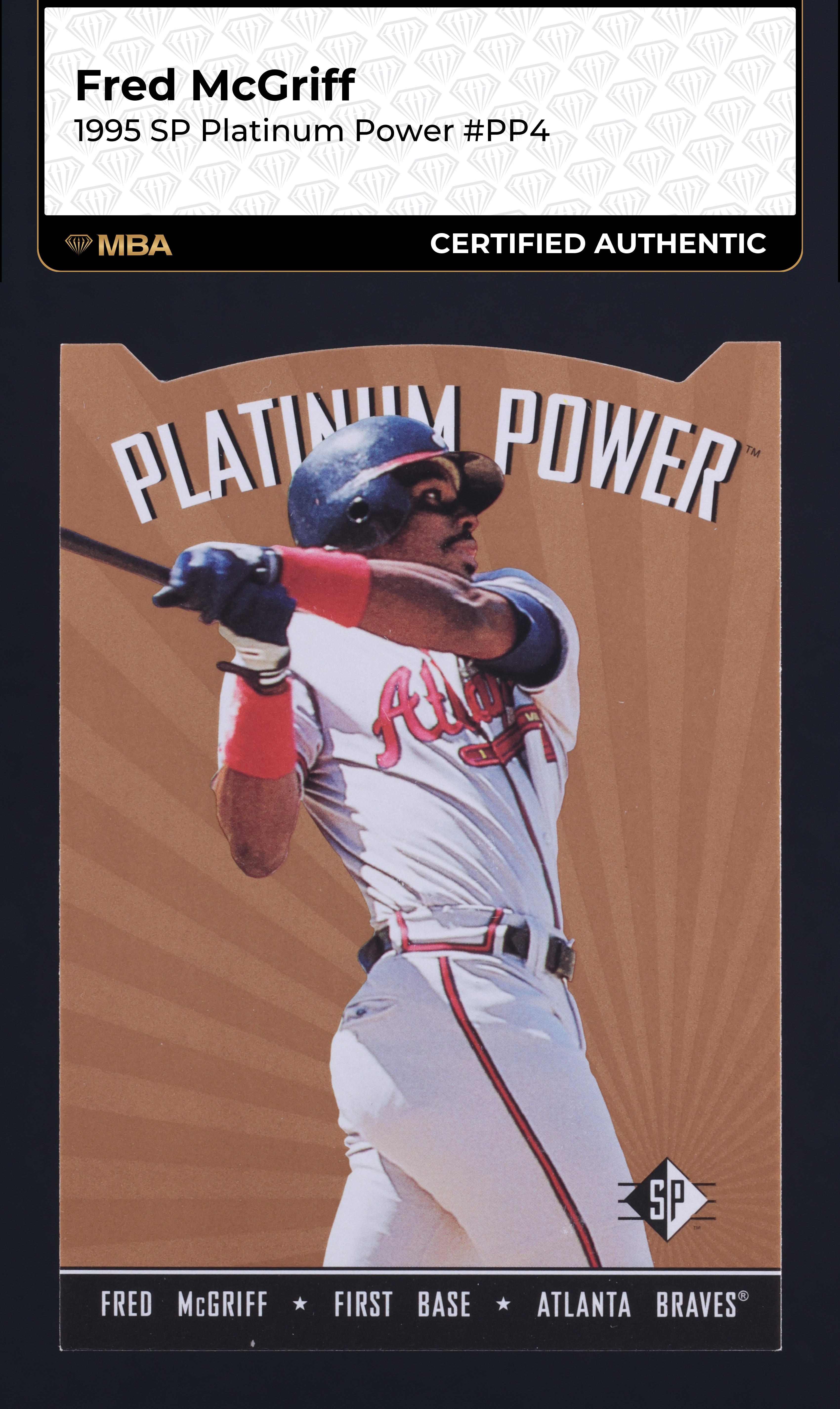 1995 SP Platinum Power Die-Cut Fred McGriff #PP4 MBA AUTH