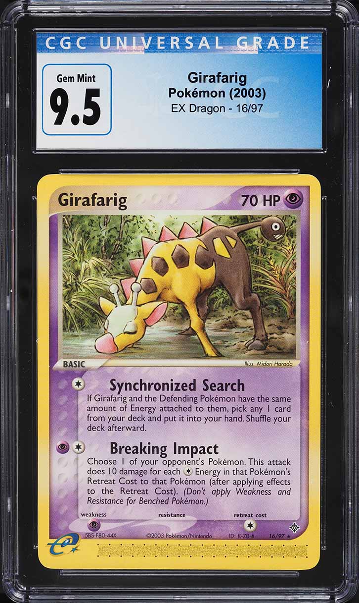 2003 Pokemon EX Dragon Girafarig #16 CGC 9.5 GEM MINT