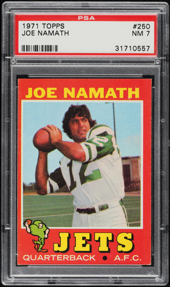 1971 Topps Football Joe Namath #250 PSA 7 NRMT