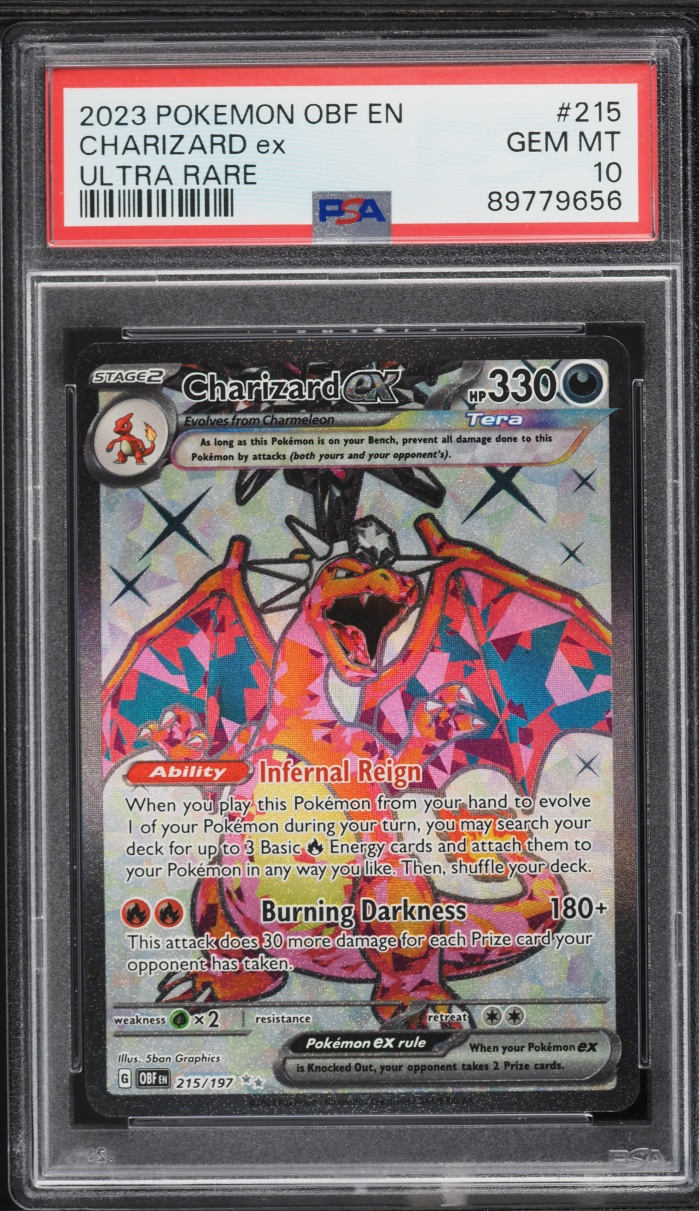2023 Pokemon Scarlet & Violet Obsidian Flames Full Art Charizard Ex #215