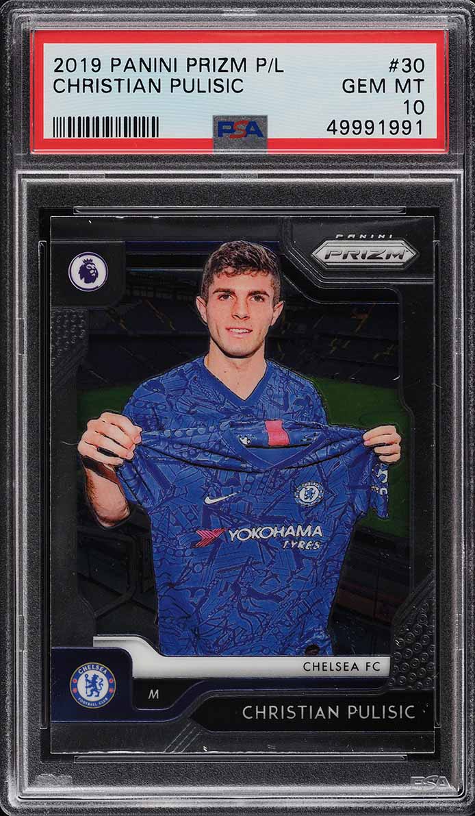 2019 Panini Prizm Premier League Christian Pulisic #30 PSA 10 GEM MINT