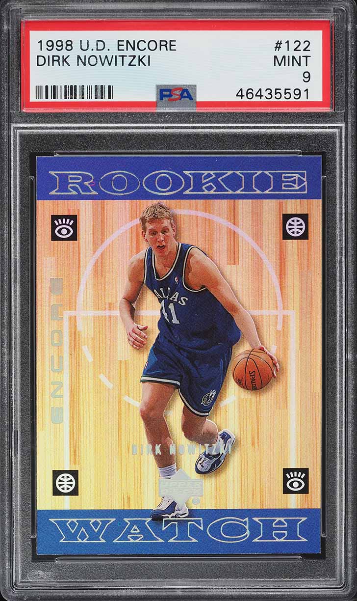 1998 Upper Deck Encore Dirk Nowitzki ROOKIE #122 PSA 9 MINT