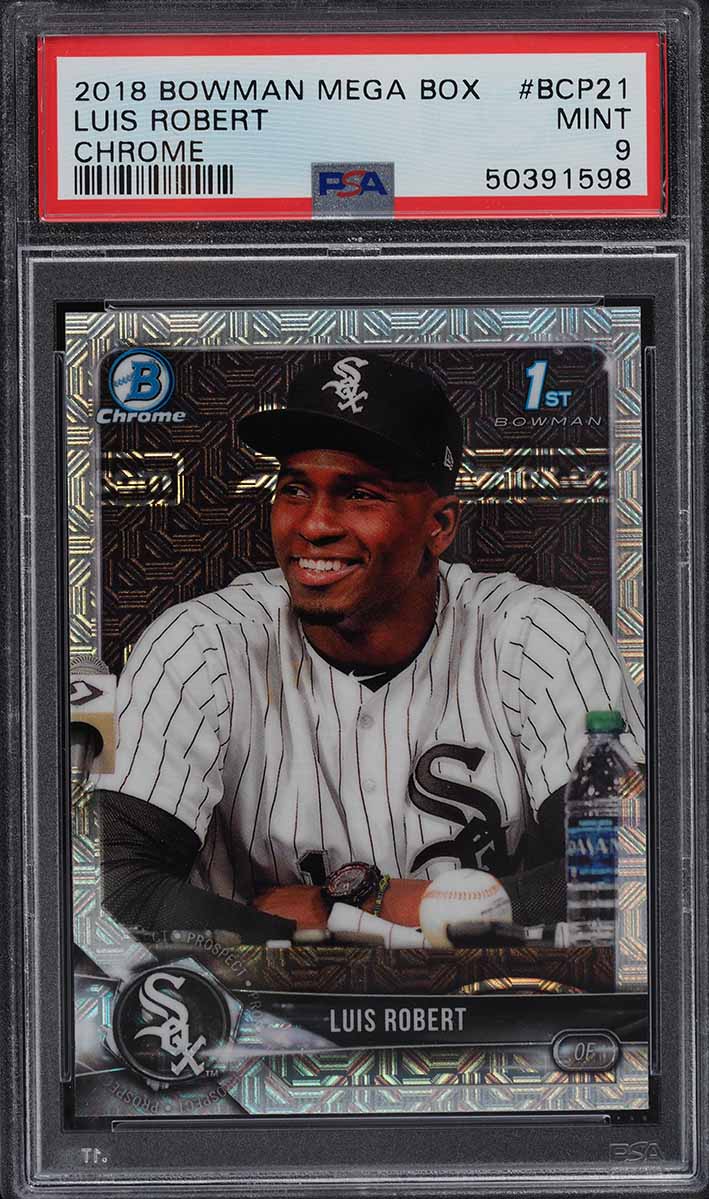 2018 Bowman Chrome Mega Box Luis Robert ROOKIE RC #BCP21 PSA 9 MINT