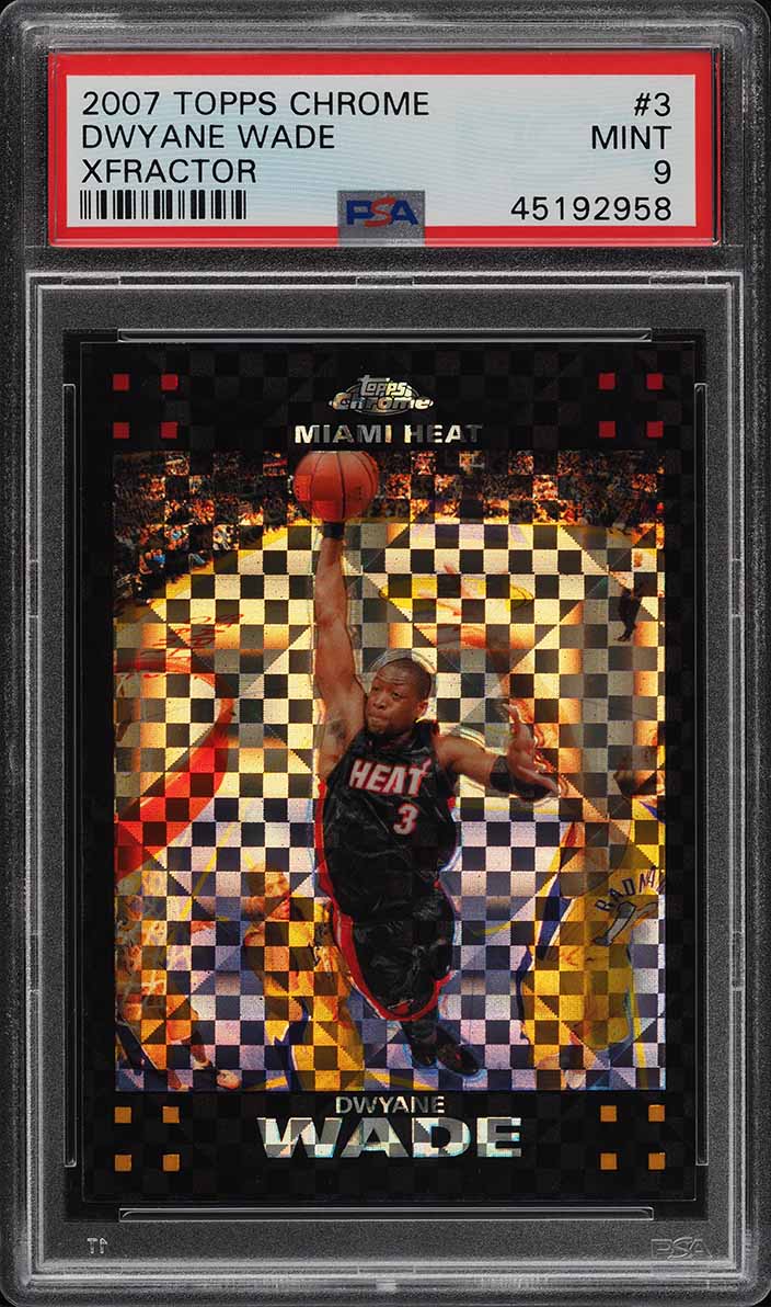 2007 Topps Chrome Xfractor Dwyane Wade /50 #3 PSA 9 MINT