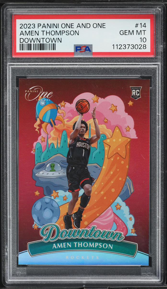 2023 Panini One And One Downtown Amen Thompson ROOKIE #14 PSA 10 GEM MINT