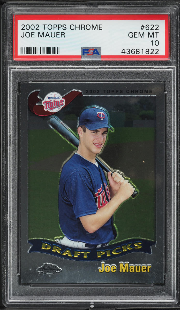 2002 Topps Chrome Joe Mauer ROOKIE #622 PSA 10 GEM MINT