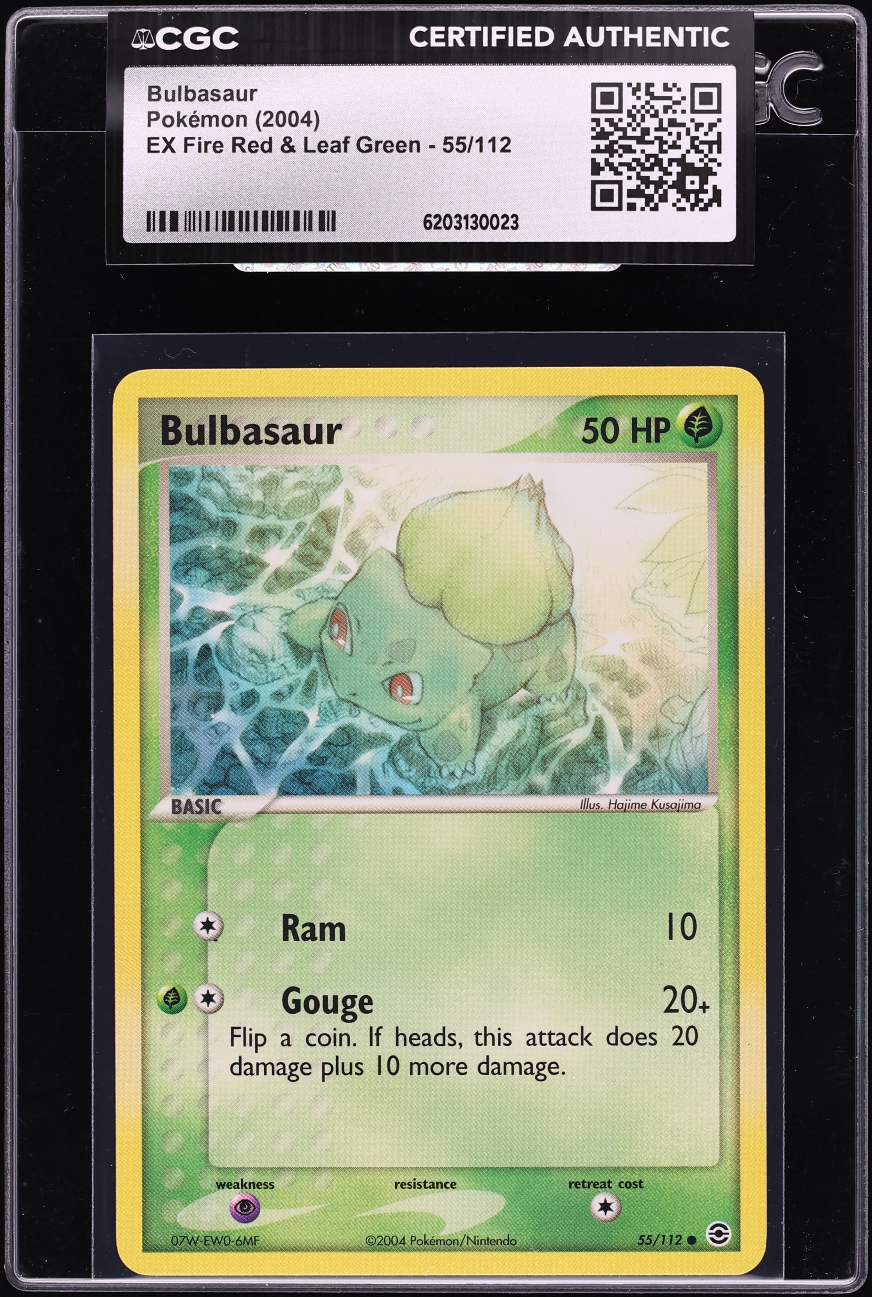 2004 Pokemon EX Fire Red & Leaf Green Bulbasaur #55 CGC AUTH