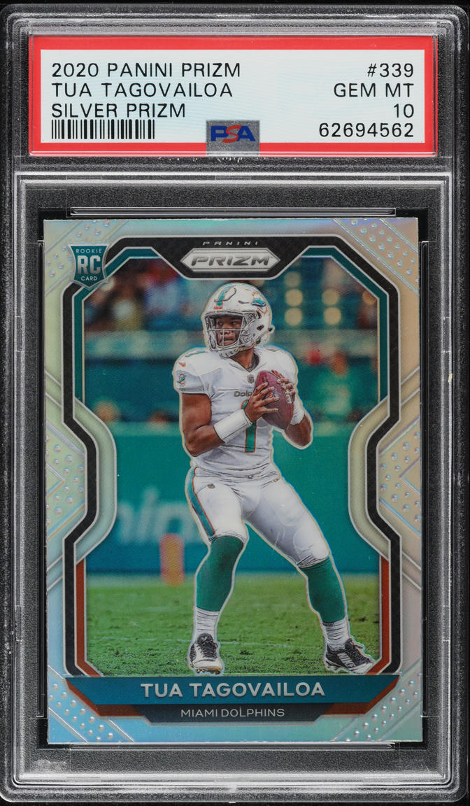 2020 Panini Prizm Silver Tua Tagovailoa ROOKIE #339 PSA 10 GEM MINT