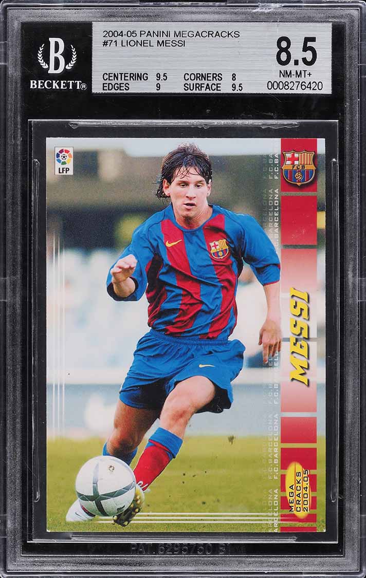 2004 Panini Sports Mega Cracks La Liga Lionel Messi ROOKIE #71 BGS 8.5 NM-MT+