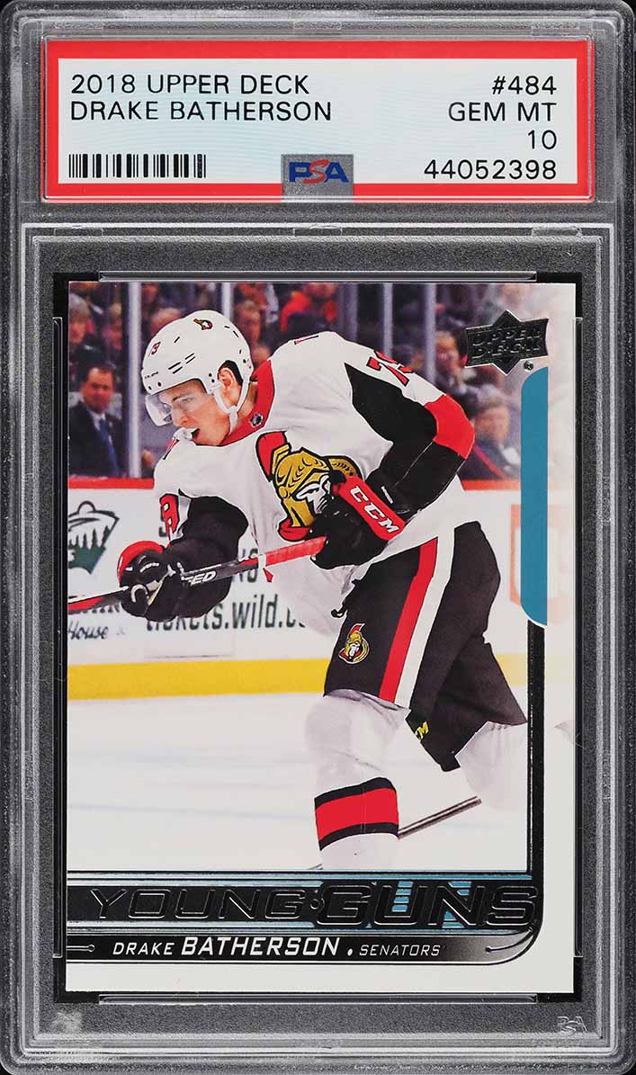 2018 Upper Deck Young Guns Drake Batherson ROOKIE #484 PSA 10 GEM MINT