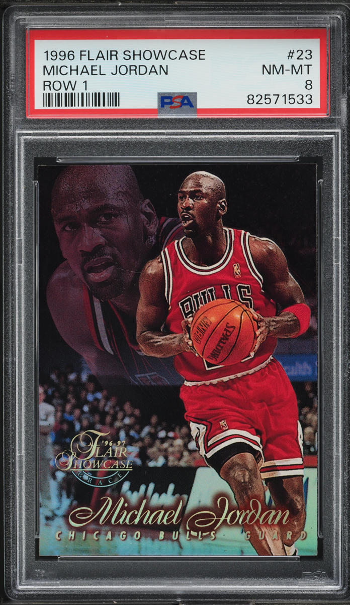 1996 Flair Showcase Row 1 Michael Jordan #23 PSA 8 NM-MT