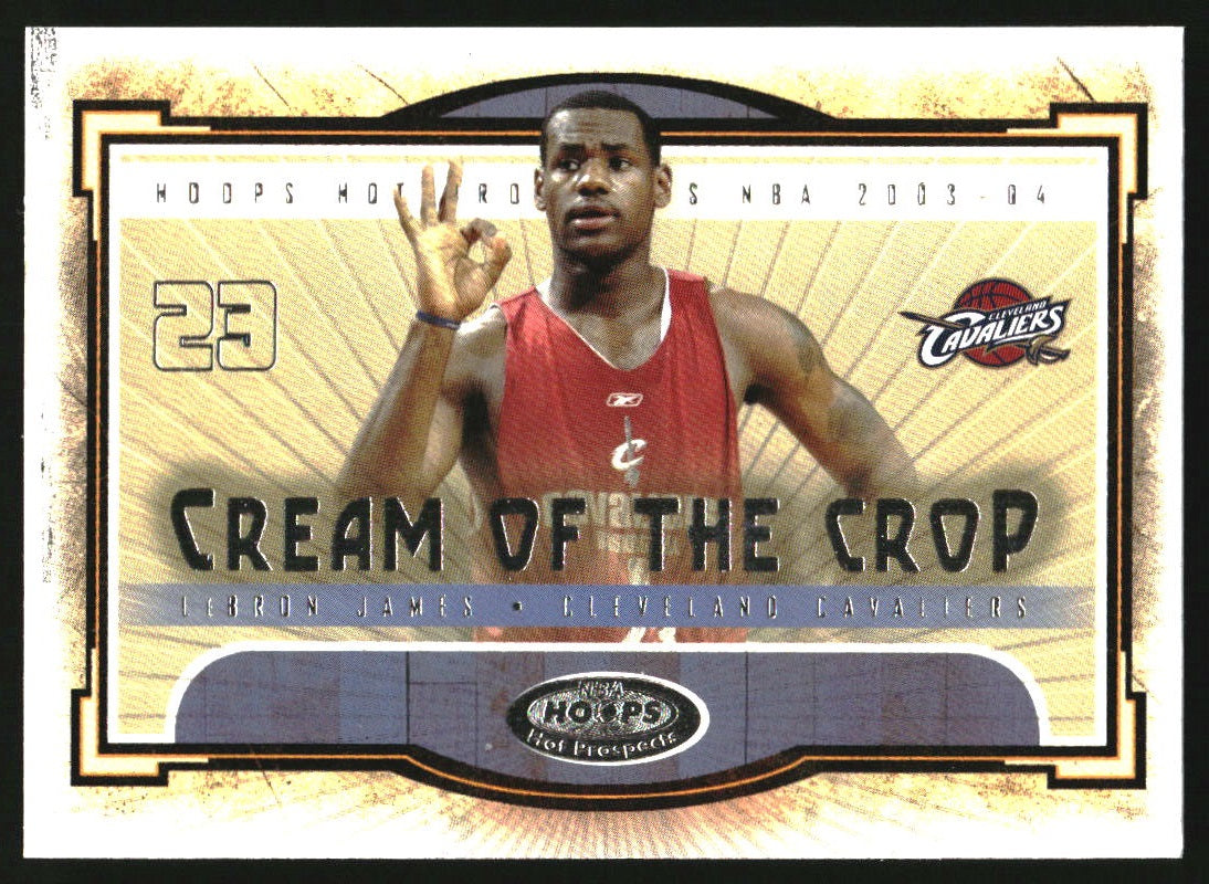 2003-04 Hoops Hot Prospects Cream of the Crop #1 LeBron James RC
