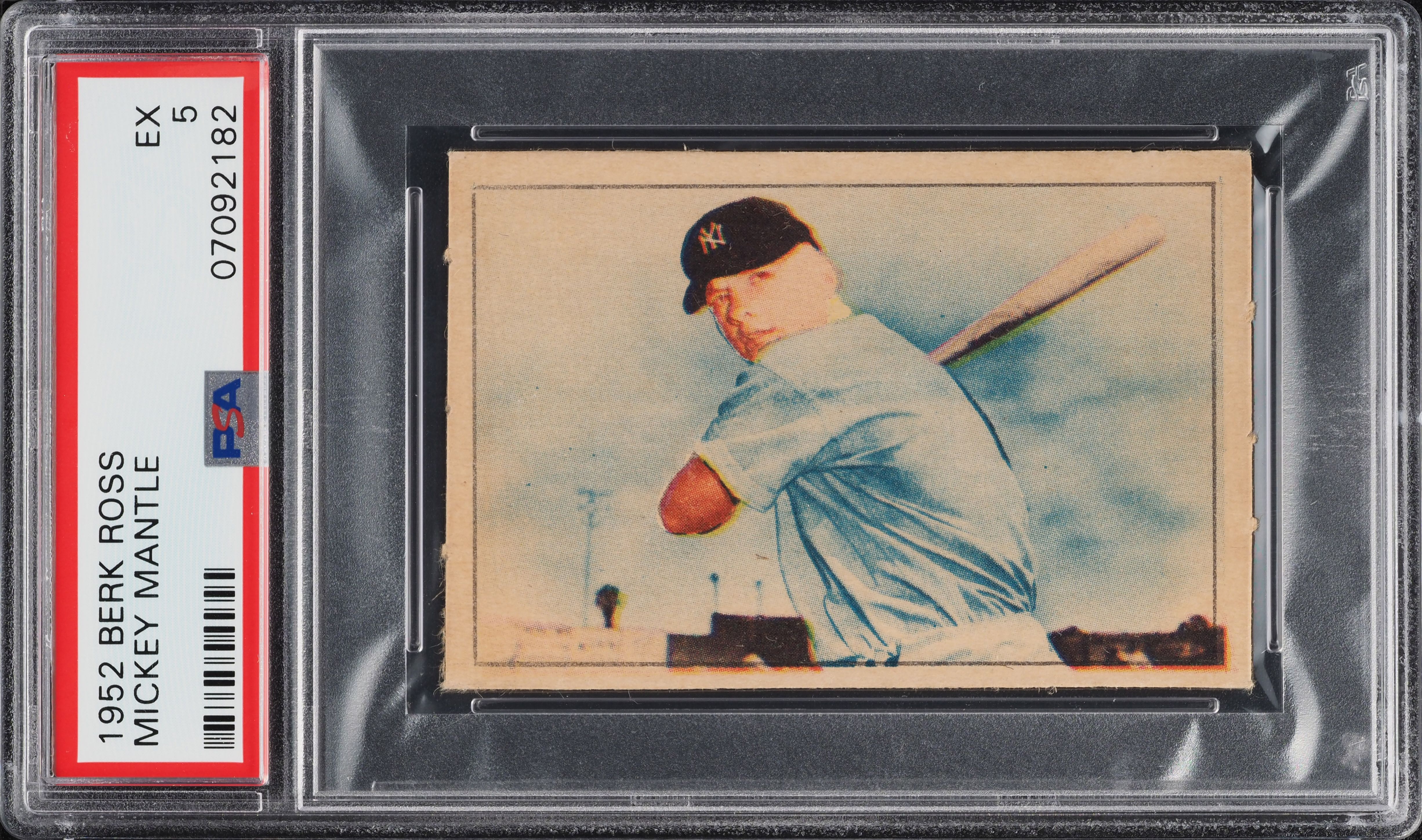1952 Berk Ross Mickey Mantle PSA 5 EX (PWCC-A)