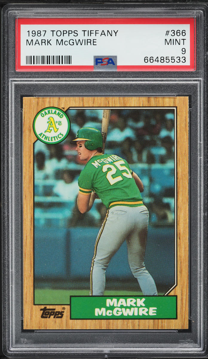 1987 Topps Tiffany Mark McGwire ROOKIE #366 PSA 9 MINT