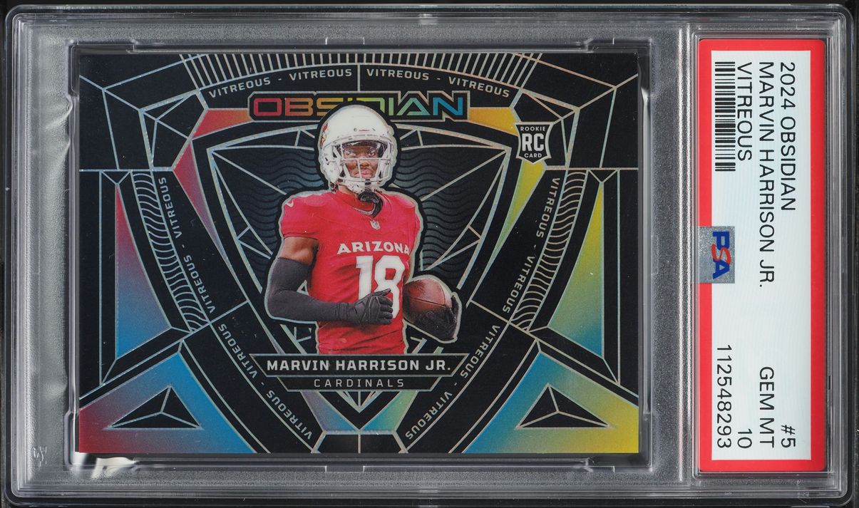 2024 Panini Obsidian Vitreous Marvin Harrison Jr. ROOKIE #5 PSA 10 GEM MINT