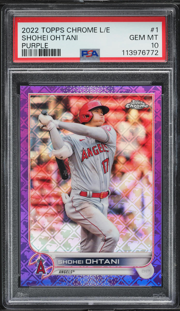 2022 Topps Chrome Logofractor Edition Purple Shohei Ohtani /250 #1 PSA 10 GEM