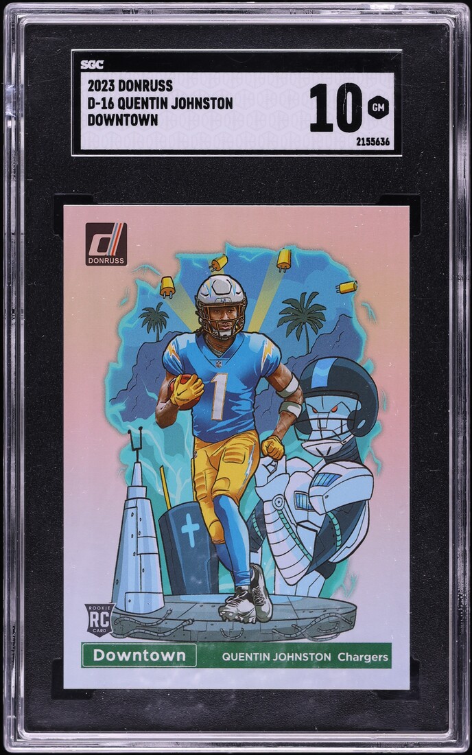 2023 Donruss Downtown Quentin Johnston ROOKIE #D-16 SGC 10 GEM MINT