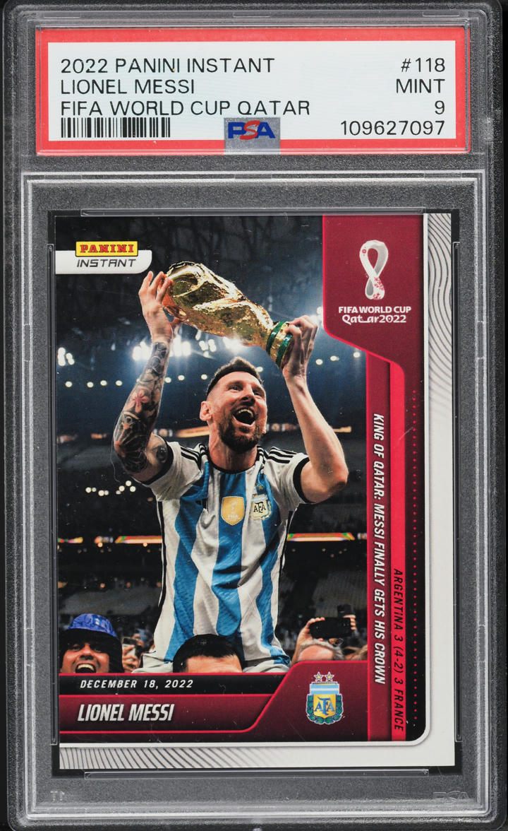 2022 Panini Instant FIFA World Cup Lionel Messi #118 PSA 9 MINT