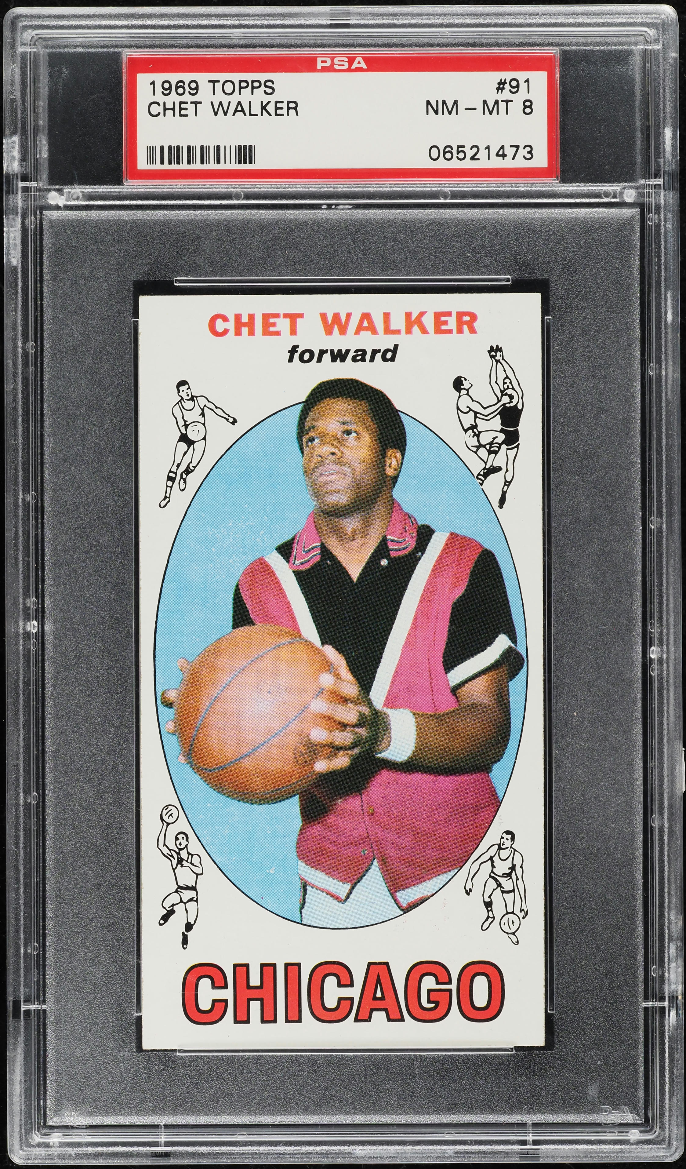 1969 Topps Basketball Chet Walker #91 PSA 8 NM-MT
