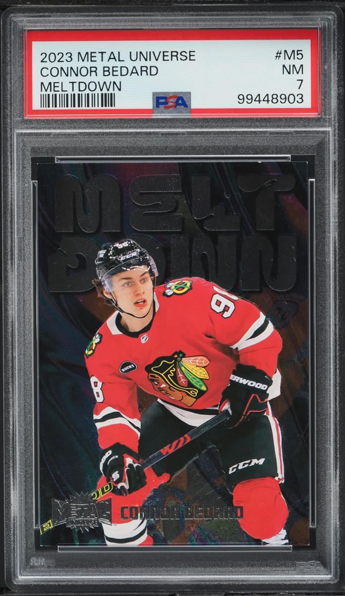 2023 Metal Universe Meltdown Connor Bedard ROOKIE #M5 PSA 7 NRMT