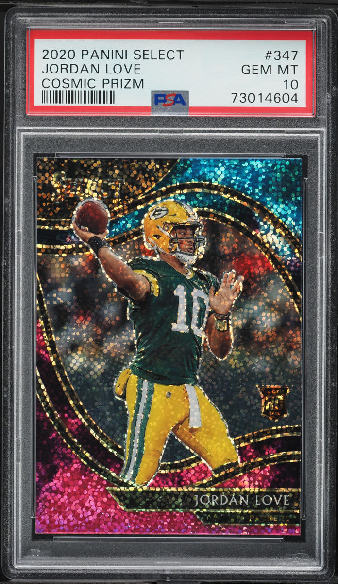 2020 Select Field Level Cosmic Prizm Jordan Love ROOKIE #347 PSA 10 GEM MINT